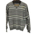 バーバリーロンドン BURBERRY LONDON ロゴ刺繍Vネックボーダーニット レディース import:M