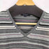 バーバリーロンドン BURBERRY LONDON ロゴ刺繍Vネックボーダーニット レディース import:M