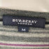 バーバリーロンドン BURBERRY LONDON ロゴ刺繍Vネックボーダーニット レディース import:M