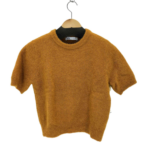 ザラ ZARA アルパカ混 ウール s/s ニット レディース import:L