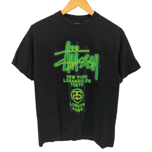 ステューシー Stussy 7STARS DESIGN WORLD TOUR TEE ワールド ツアー プリント S/S クルーネック Tシャツ メンズ import:M