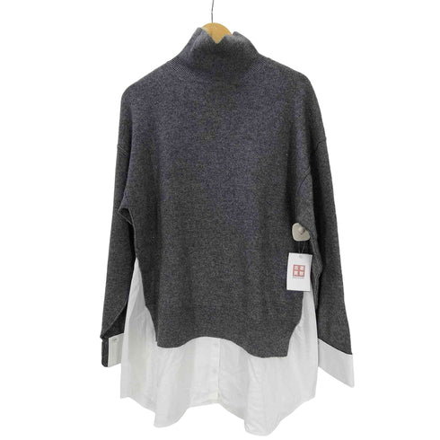 ザラ ZARA コンビポプリンニットセーター レディース import:M