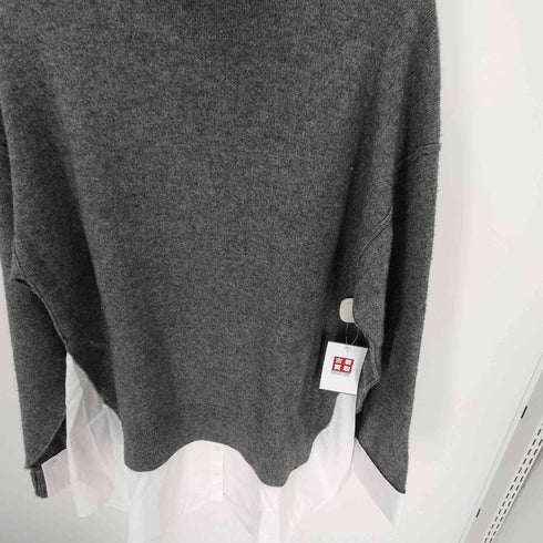 ザラ ZARA コンビポプリンニットセーター レディース import:M