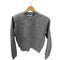 ザラ ZARA プレーンニットジャケット パデッドショルダー レディース import:M