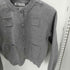 ザラ ZARA プレーンニットジャケット パデッドショルダー レディース import:M