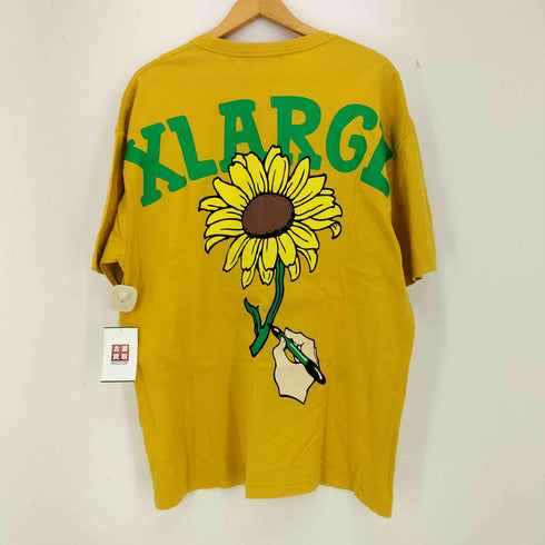 エクストララージ XLARGE ひまわり刺繍 バックロゴプリント クルーネック半袖Tシャツ メンズ import:XL