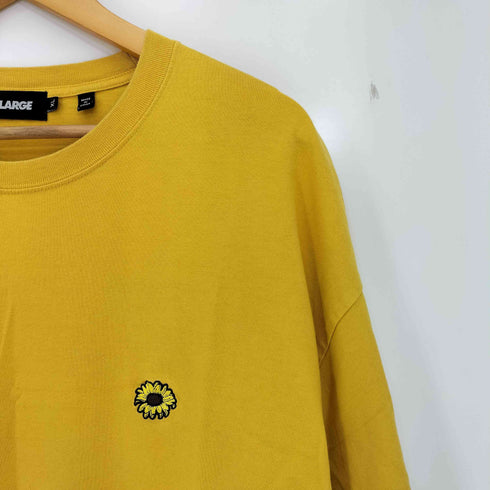 エクストララージ XLARGE ひまわり刺繍 バックロゴプリント クルーネック半袖Tシャツ メンズ import:XL