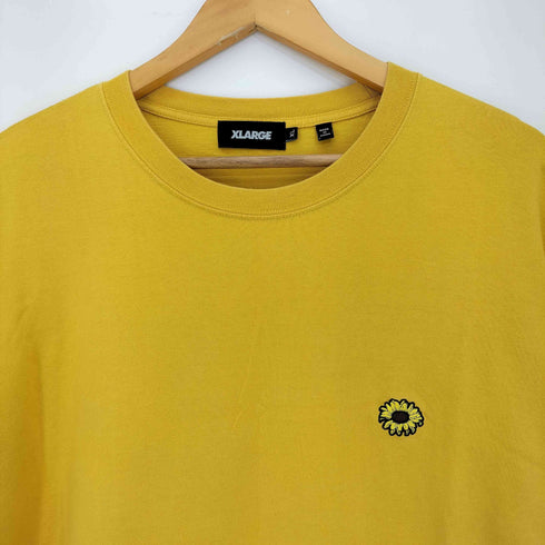エクストララージ XLARGE ひまわり刺繍 バックロゴプリント クルーネック半袖Tシャツ メンズ import:XL
