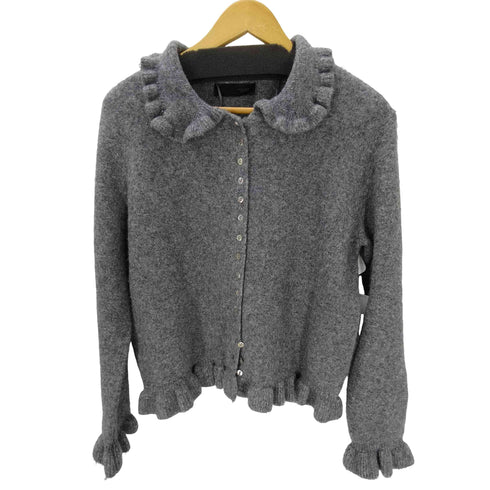 ザラ ZARA フリルトリム ニットカーディガン レディース import:L