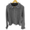 ザラ ZARA フリルトリム ニットカーディガン レディース import:L