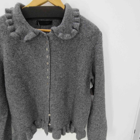 ザラ ZARA フリルトリム ニットカーディガン レディース import:L