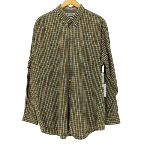 コロンビアスポーツウェア Columbia Sportswear 00s チェック ボックスロゴ刺繍 長袖ボタンダウンシャツ メンズ import:XL