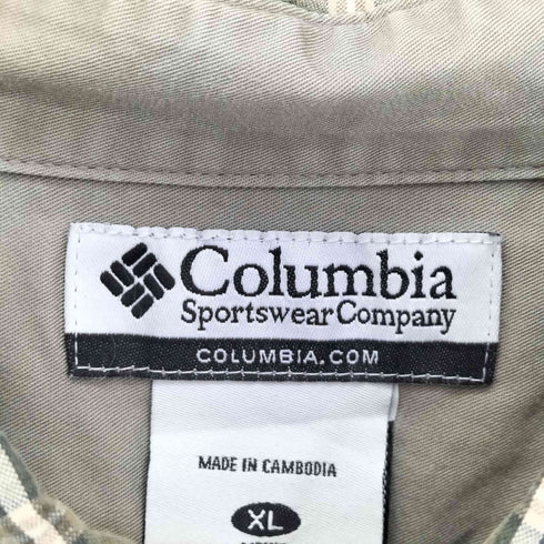 コロンビアスポーツウェア Columbia Sportswear 00s チェック ボックスロゴ刺繍 長袖ボタンダウンシャツ メンズ import:XL