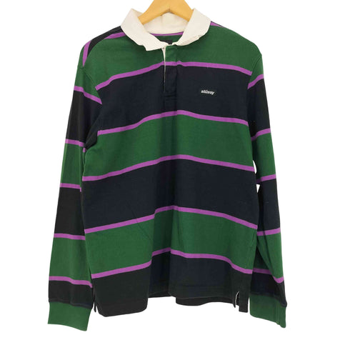 ステューシー Stussy Blake Long Sleeve Rugby Shirt ロングスリーブラガーシャツ メンズ import:M