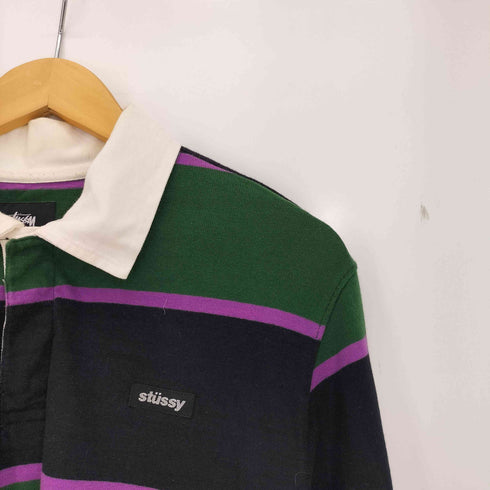 ステューシー Stussy Blake Long Sleeve Rugby Shirt ロングスリーブラガーシャツ メンズ import:M
