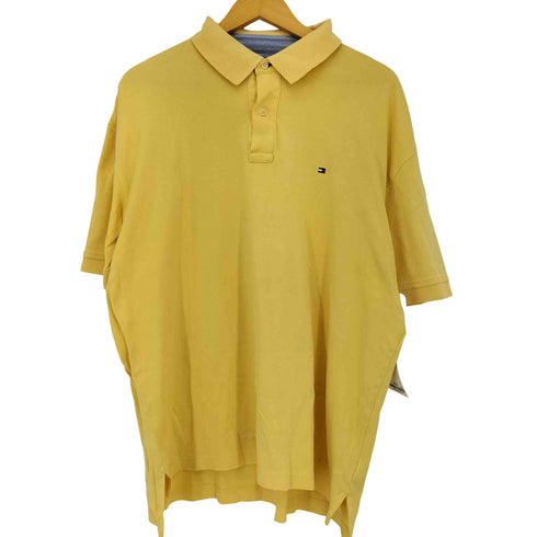 トミーヒルフィガー TOMMY HILFIGER 90s ロゴ刺繍 コットン 半袖ポロシャツ メンズ import:XL
