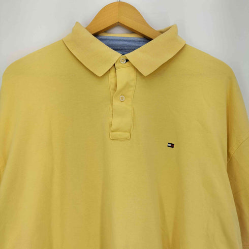 トミーヒルフィガー TOMMY HILFIGER 90s ロゴ刺繍 コットン 半袖ポロシャツ メンズ import:XL