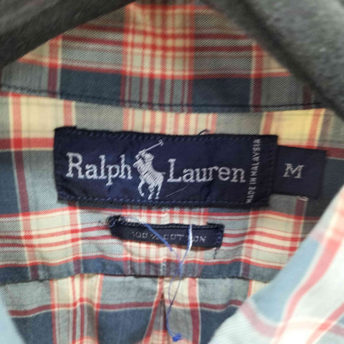 ラルフローレン RALPH LAUREN チェックボタンダウン 半袖シャツ メンズ import:M