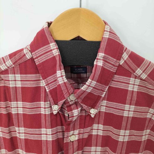 ラルフローレン RALPH LAUREN BLAIRE チェックボタン半袖ダウンシャツ メンズ import:M