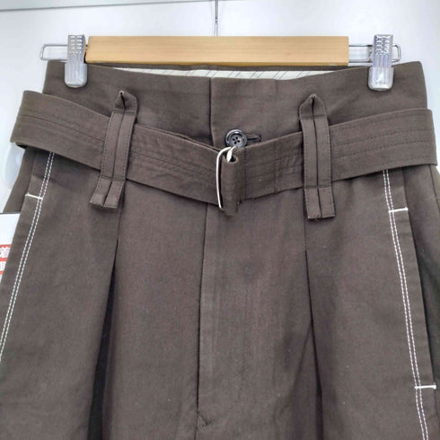 ウジョー Ujoh ベルト付き ハイウエストテーパードパンツ レディース JPN:2