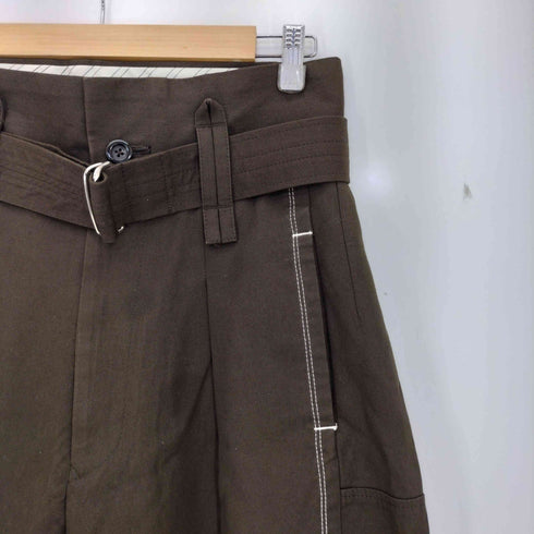 ウジョー Ujoh ベルト付き ハイウエストテーパードパンツ レディース JPN:2