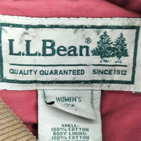 エルエルビーン L.L.Bean 襟コーデュロイ ハンティングジャケット レディース 2XL