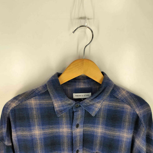 フリークスストア FREAKS STORE Relax Fit オンブレチェックネルシャツ メンズ JPN:L