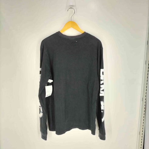 パム PAM 袖ロゴプリント クルーネック ロングスリーブ Tシャツ メンズ import:L
