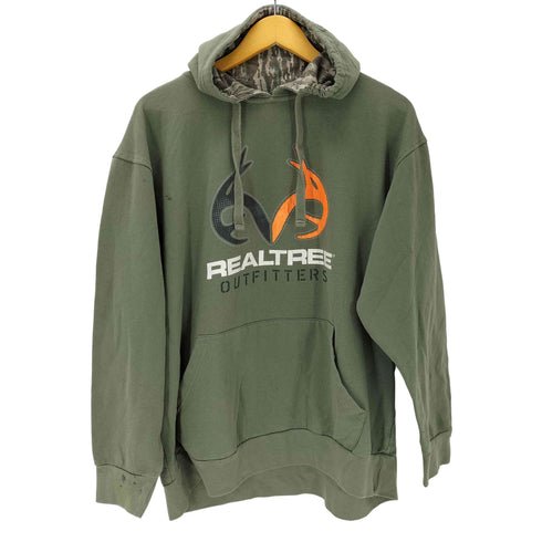 REALTREE ロゴプリントプルオーバーパーカー メンズ JPN:XL