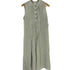 アニエスベー agnes b. PARIS grey linen bustier tula dress 麻 リネン 100% ノースリーブ プリーツ ピンタック ロング ワンピース レディース EUR:40