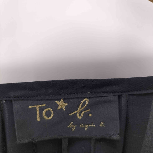 トゥービーバイアニエスベー To b. by agnes b. サンライズ期 プリーツ ピンタック シアー S/S ブラウス チュニック レディース