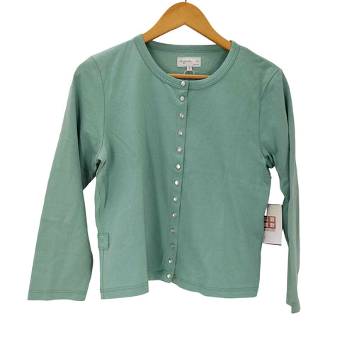 アニエスベー agnes b. PARIS CARDIGAN LE PETIT コットン カーディガン プレッション 薄手 レディース 3