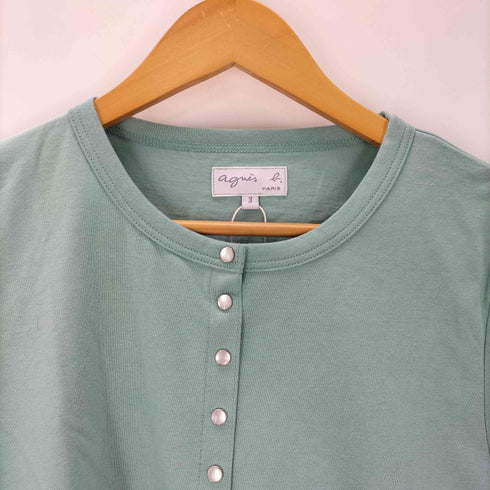 アニエスベー agnes b. PARIS CARDIGAN LE PETIT コットン カーディガン プレッション 薄手 レディース 3