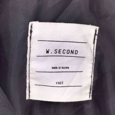 W. SECOND ステッチデザイン ショート丈 ステンカラーコート レディース FREE