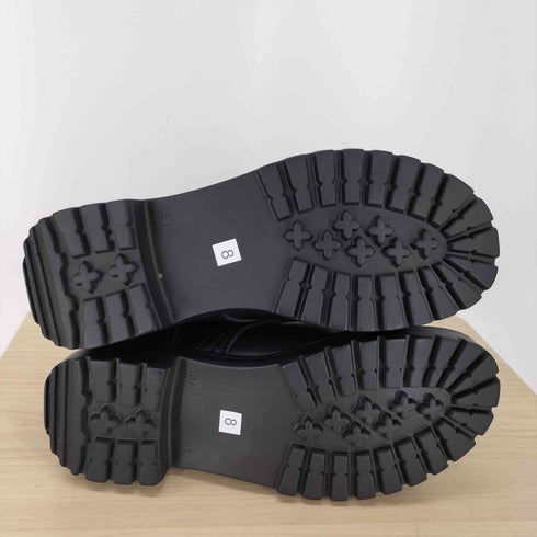 black tac ウィングチップ レースアップブーツ メンズ US:8