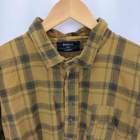 レミーラ remilla ハーフボタン チェック プルオーバーシャツ メンズ JPN:XL