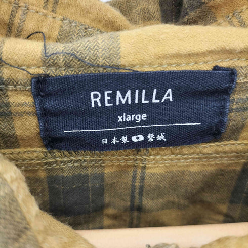 レミーラ remilla ハーフボタン チェック プルオーバーシャツ メンズ JPN:XL