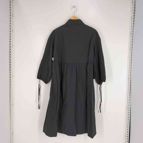 micalle micalle フロントギャザー デザインポケット ワンピース レディース