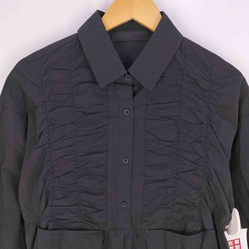 micalle micalle フロントギャザー デザインポケット ワンピース レディース