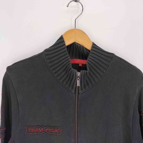 ジップアップ ドライバーズニット カーディガン フェード Y2K メンズ import:S