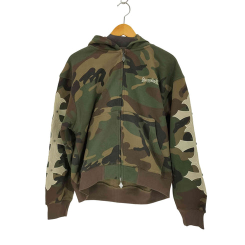 サプライヤー SUPPLIER Camouflage Cross Leather Patch Zip Hoodie メンズ JPN:M