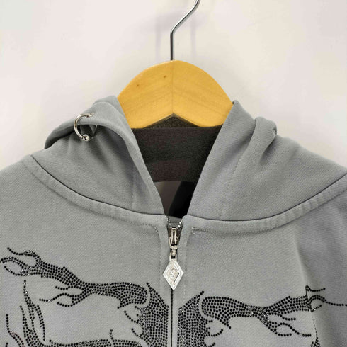 サプライヤー SUPPLIER Fire Skeleton Rhinestone Zip Hoodie メンズ JPN:M