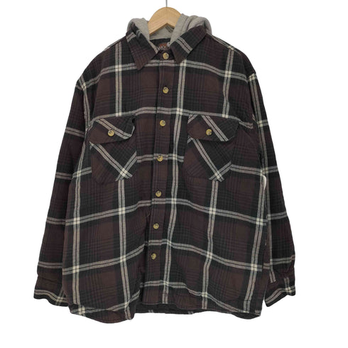 フーディレイヤード チェックネルシャツ メンズ JPN:M