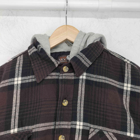 フーディレイヤード チェックネルシャツ メンズ JPN:M