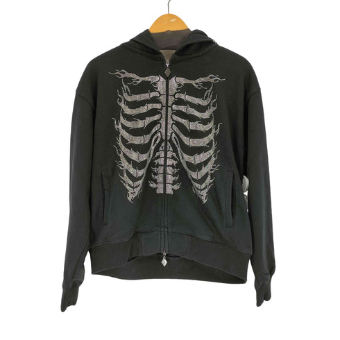 サプライヤー SUPPLIER Fire Skeleton Rhinestone Zip Hoodie メンズ JPN:M