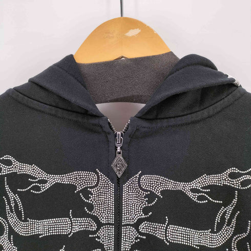 サプライヤー SUPPLIER Fire Skeleton Rhinestone Zip Hoodie メンズ JPN:M