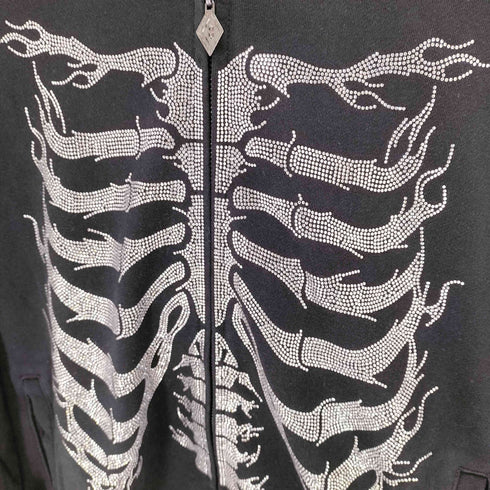 サプライヤー SUPPLIER Fire Skeleton Rhinestone Zip Hoodie メンズ JPN:M