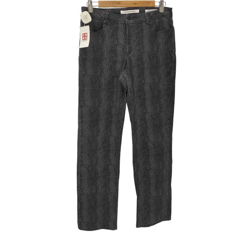 JONES NEW YORK JEANS Y2K パイソン プリント トロンプルイユ 5ポケット ストレート パンツ メンズ 10
