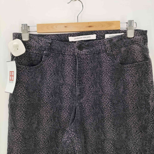 JONES NEW YORK JEANS Y2K パイソン プリント トロンプルイユ 5ポケット ストレート パンツ メンズ 10