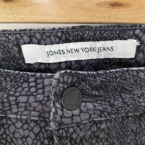 JONES NEW YORK JEANS Y2K パイソン プリント トロンプルイユ 5ポケット ストレート パンツ メンズ 10